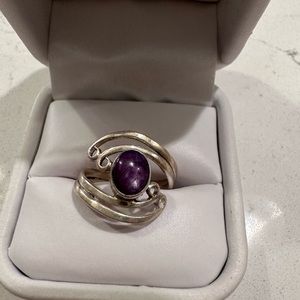 Sterling 925  amethyst ring size 7